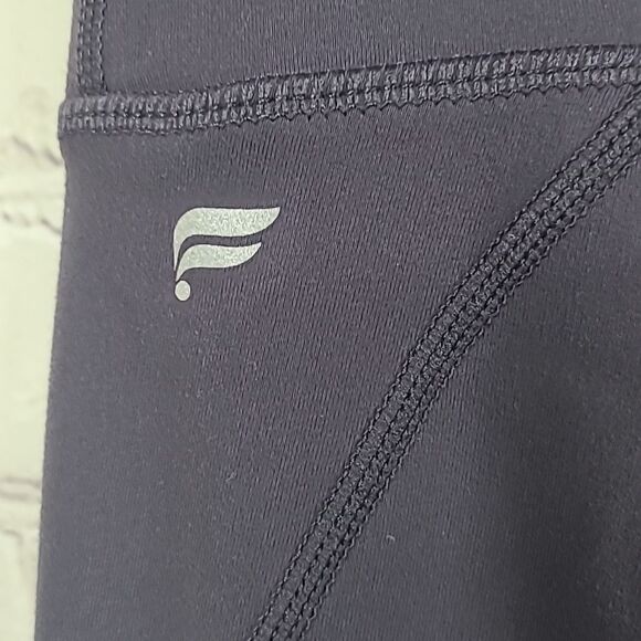 Fabletics Gray Ruched Leggings Powerform Foldover PureLuxe Pink Mesh Women's M - Picture 8 of 9